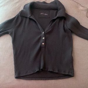 aerie collared king sleeve top